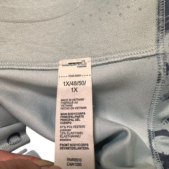 Under Armour 1X Blue Infinity High Printed Sports Bra - Picture 9 of 10